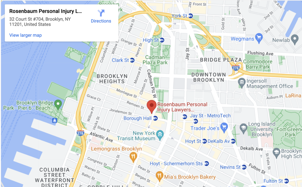 Rosenbaum Persona Injury Lawyers Bronx, NY Office Location